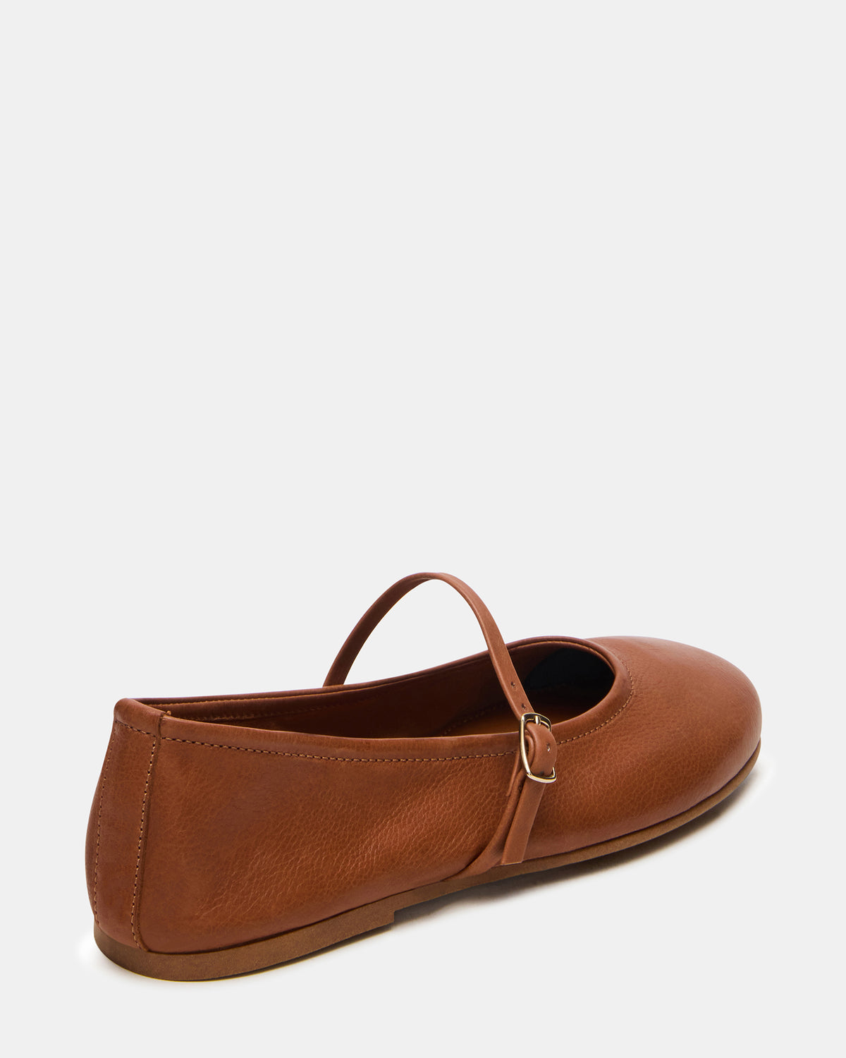 BESETTE Tan Leather Mary Jane Ballet Women's Flat - Steve Madden