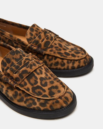 MADISON Leopard Suede Women's Penny Loafer - Steve Madden