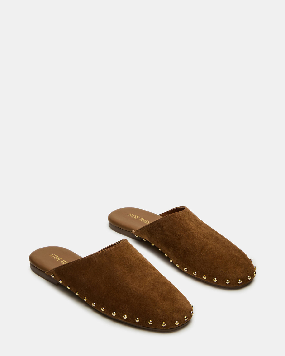 PEARSON Chestnut Suede Rounded-Toe Slip-On Women's Flat - Steve Madden