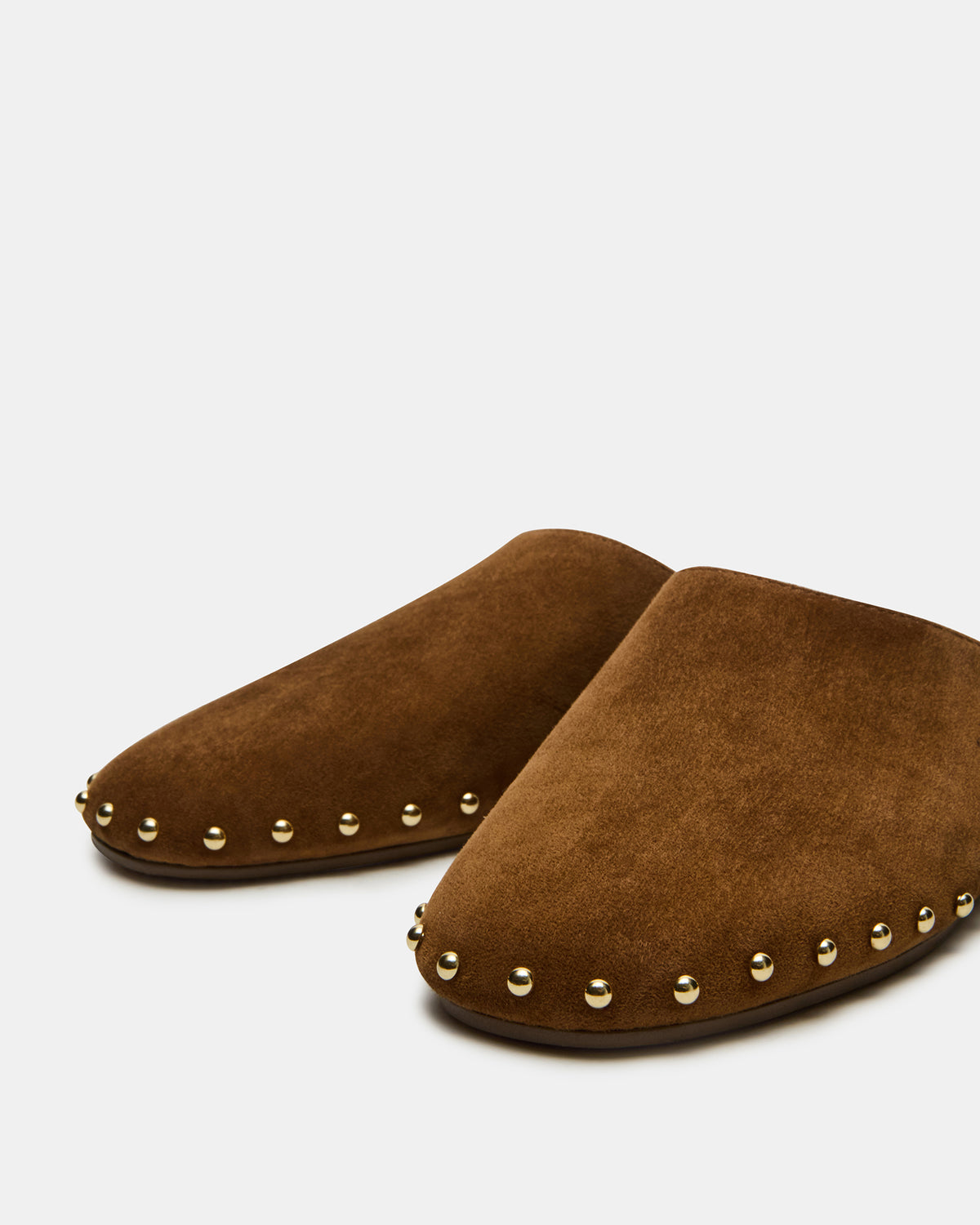 PEARSON Chestnut Suede Rounded-Toe Slip-On Women's Flat - Steve Madden