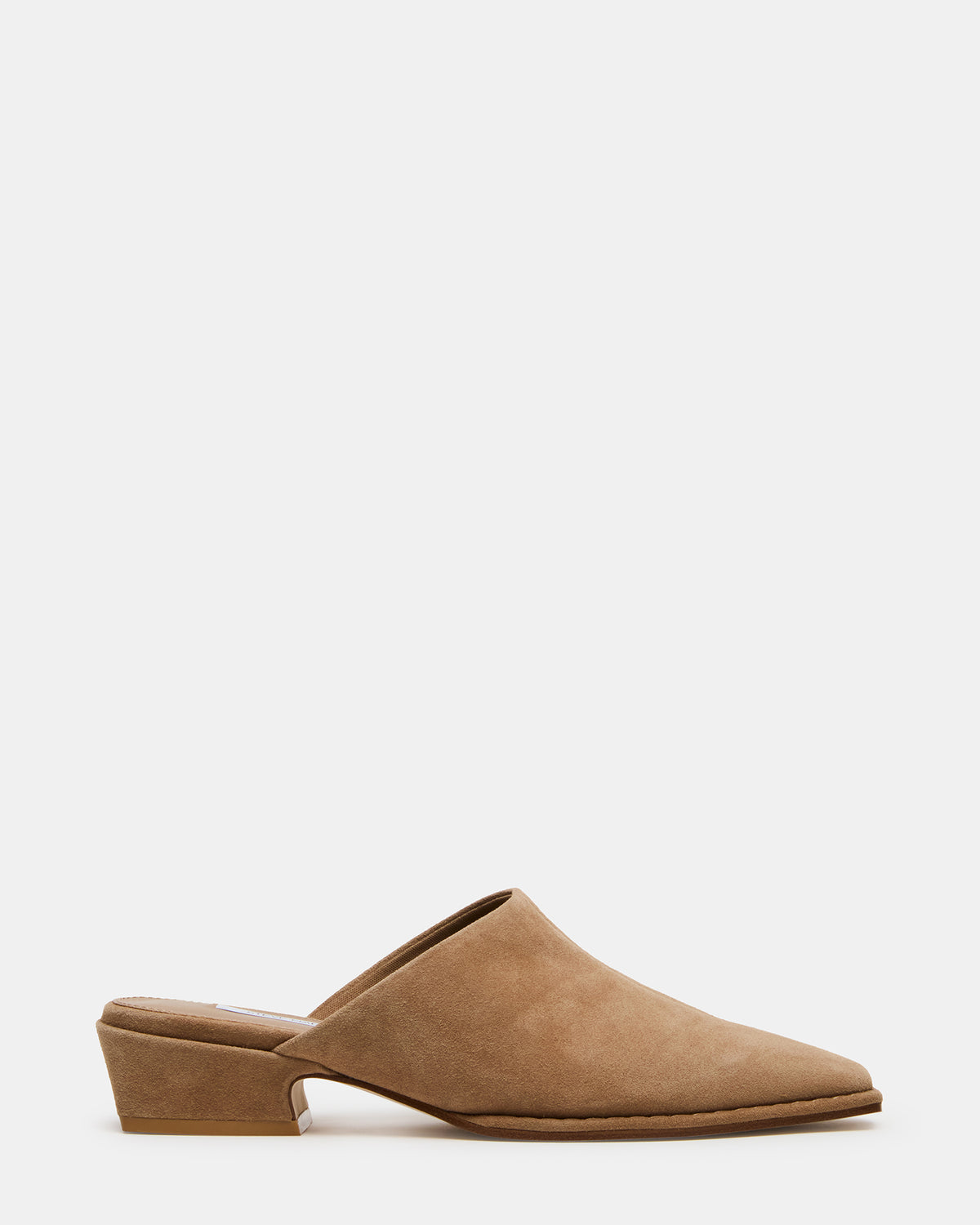 DESSA Taupe Suede Square-Toe Mule Women's Flat - Steve Madden