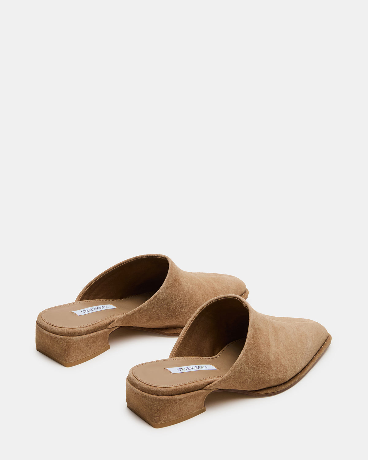 DESSA Taupe Suede Square-Toe Mule Women's Flat - Steve Madden