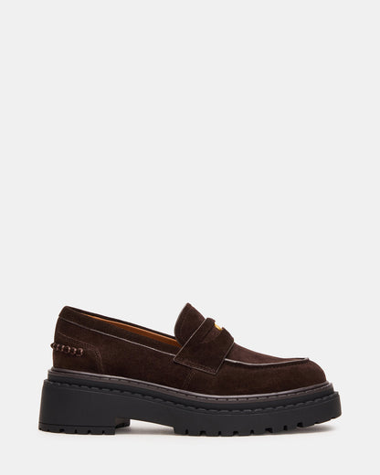 RAFTUS Brown Suede Platform Lug Women's Loafer - Steve Madden