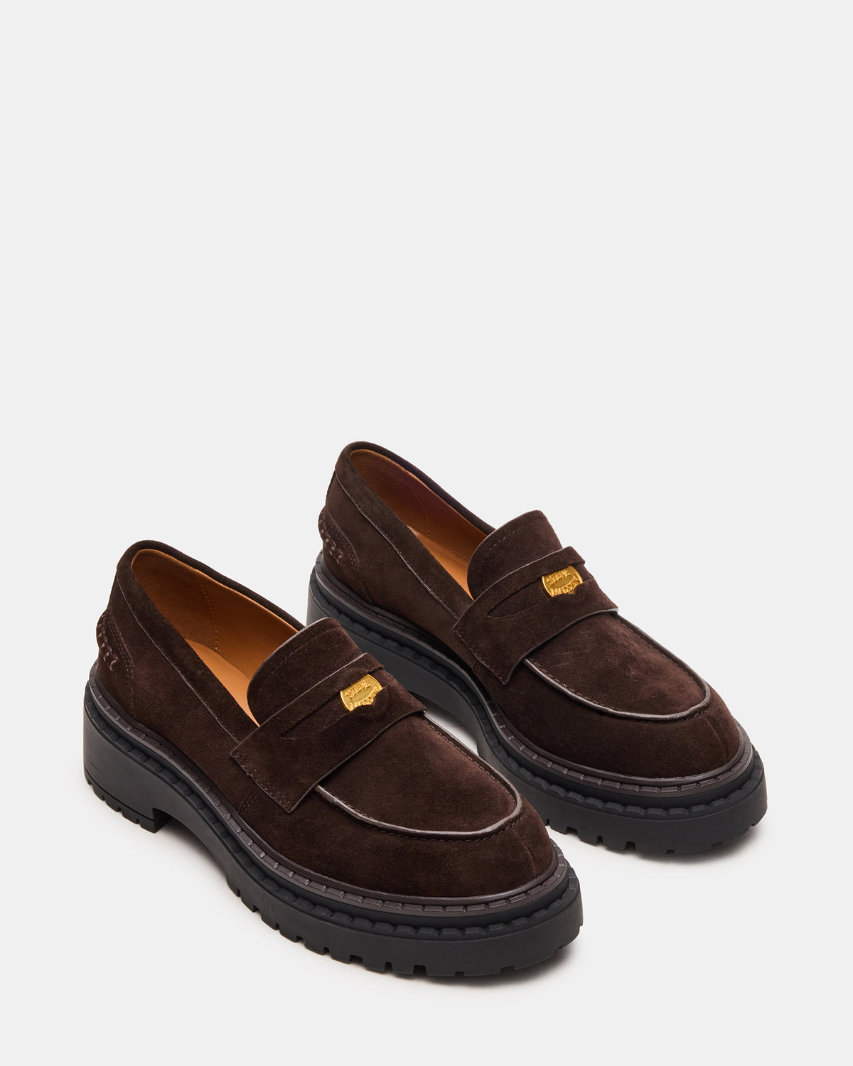 RAFTUS Brown Suede Platform Lug Women's Loafer - Steve Madden
