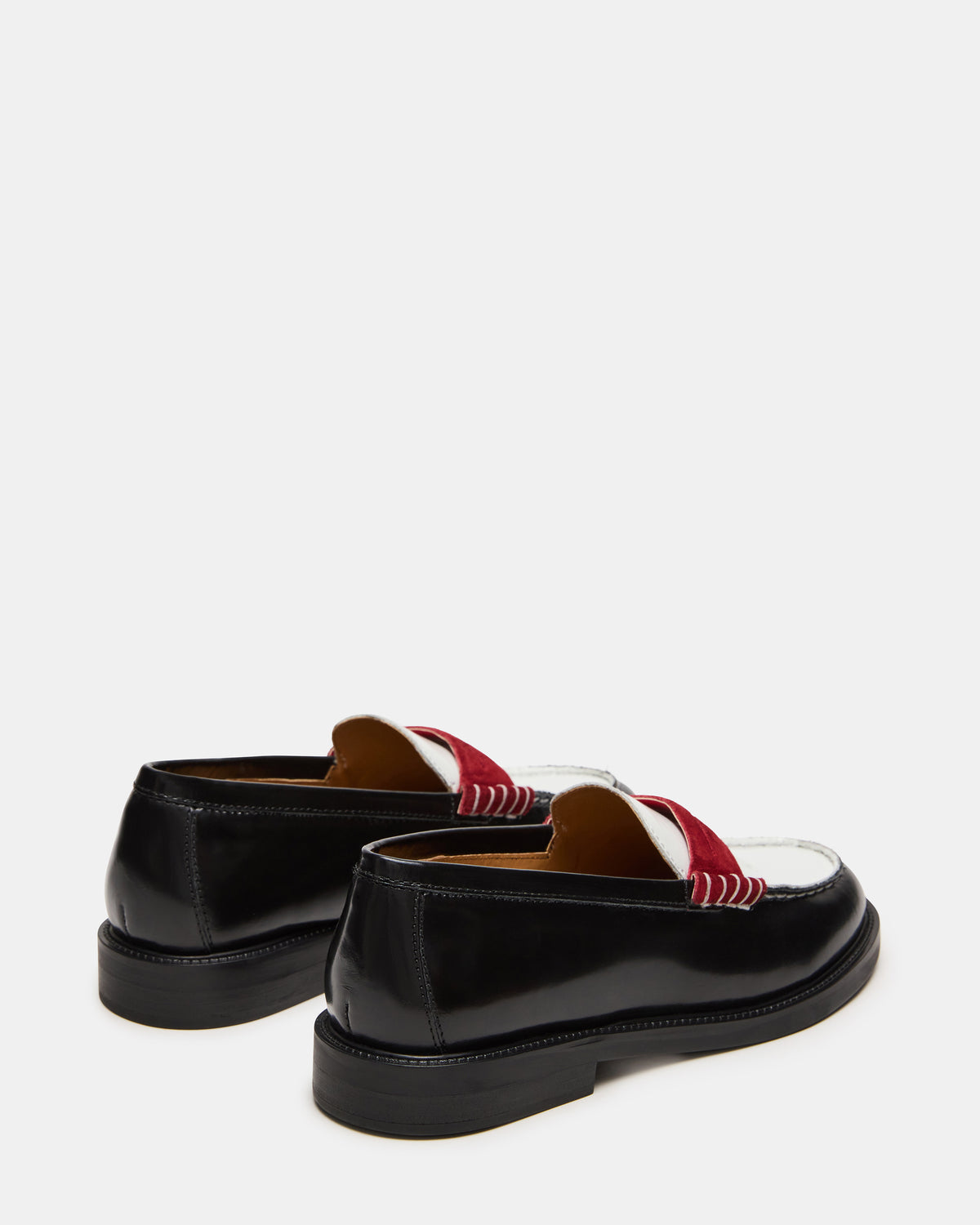 MADISON Black/Red Women's Penny Loafer - Steve Madden