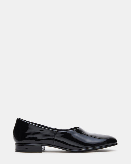 RANDALL Black Patent Ballet Women's Flat - Steve Madden
