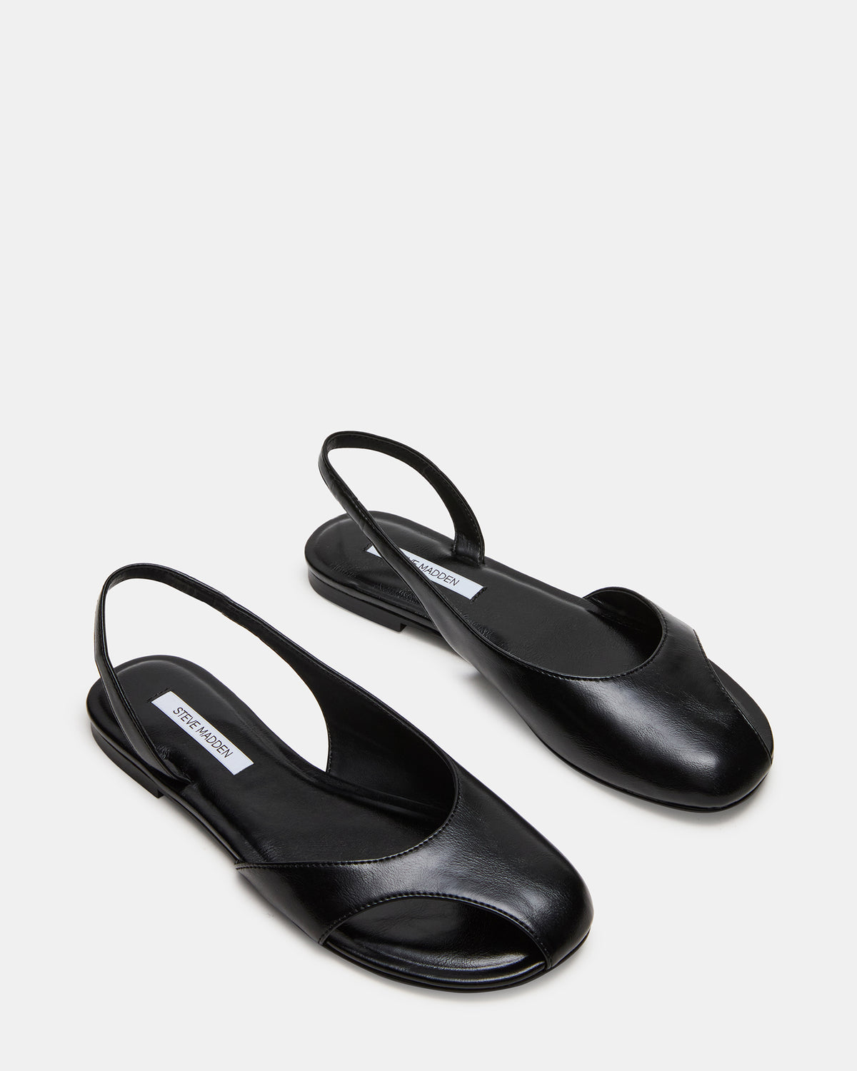 ZEST Black Slingback Cut-Out Round-Toe Women's Flat - Steve Madden