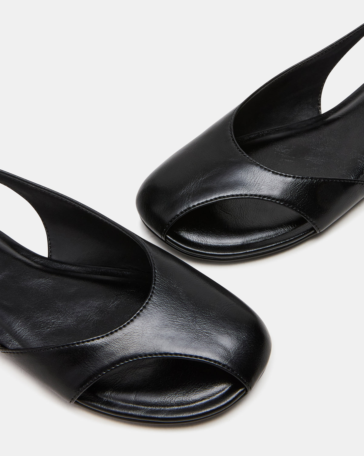 ZEST Black Slingback Cut-Out Round-Toe Women's Flat - Steve Madden