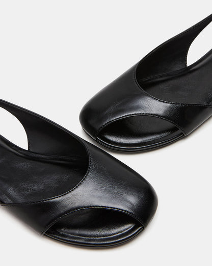 ZEST Black Slingback Cut-Out Round-Toe Women's Flat - Steve Madden