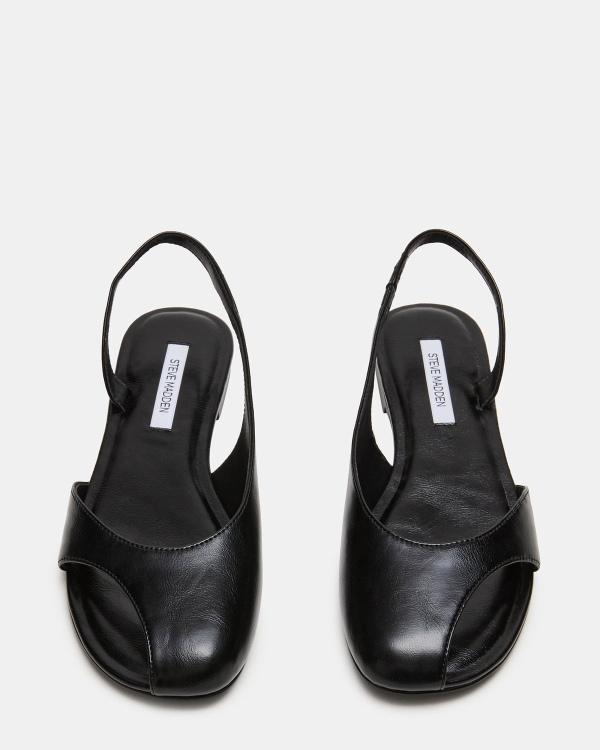ZEST Black Slingback Cut-Out Round-Toe Women's Flat - Steve Madden