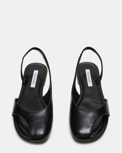ZEST Black Slingback Cut-Out Round-Toe Women's Flat - Steve Madden