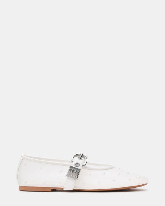 LUCIA Pearl Mesh Mary Jane Ballet Women's Flat - Steve Madden