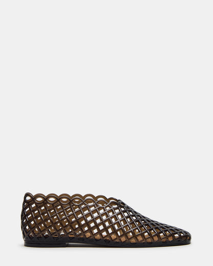 GROVE Black Square-Toe Jelly Women's Flat - Steve Madden