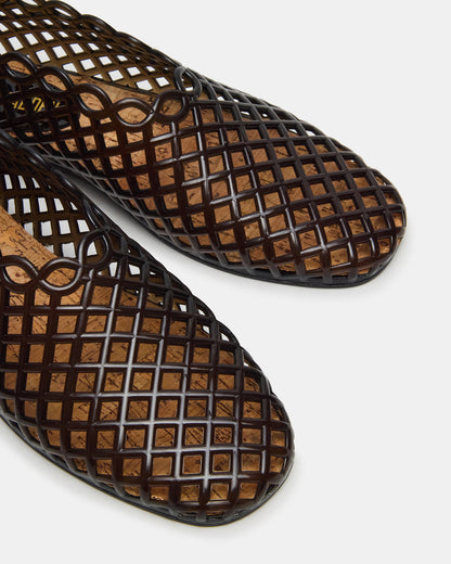 GROVE Black Square-Toe Jelly Women's Flat - Steve Madden