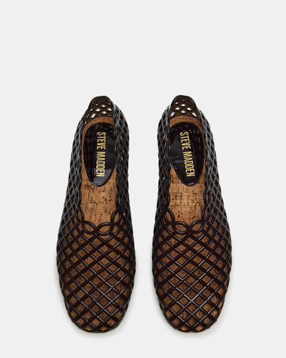 GROVE Black Square-Toe Jelly Women's Flat - Steve Madden