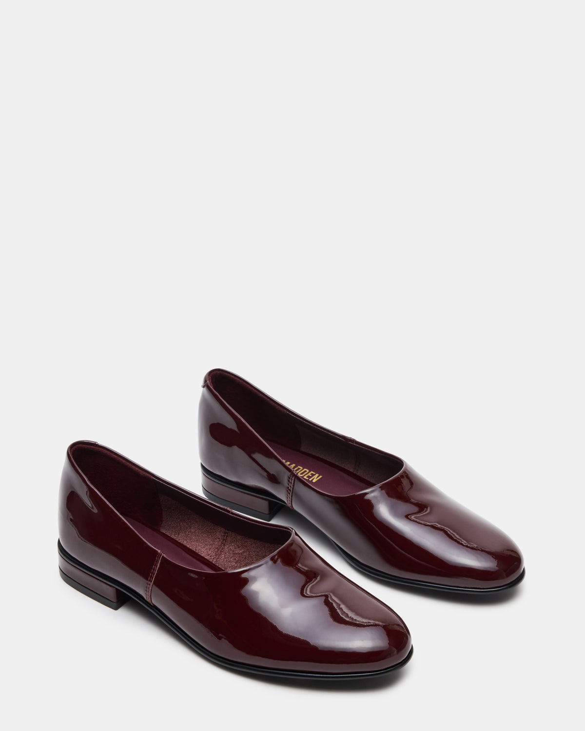 RANDALL Burgundy Patent Ballet Women's Flat - Steve Madden