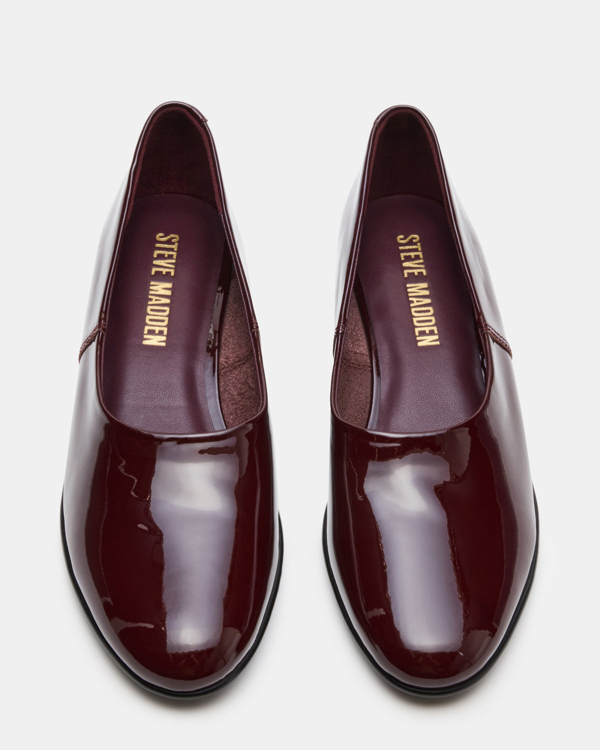 RANDALL Burgundy Patent Ballet Women's Flat - Steve Madden