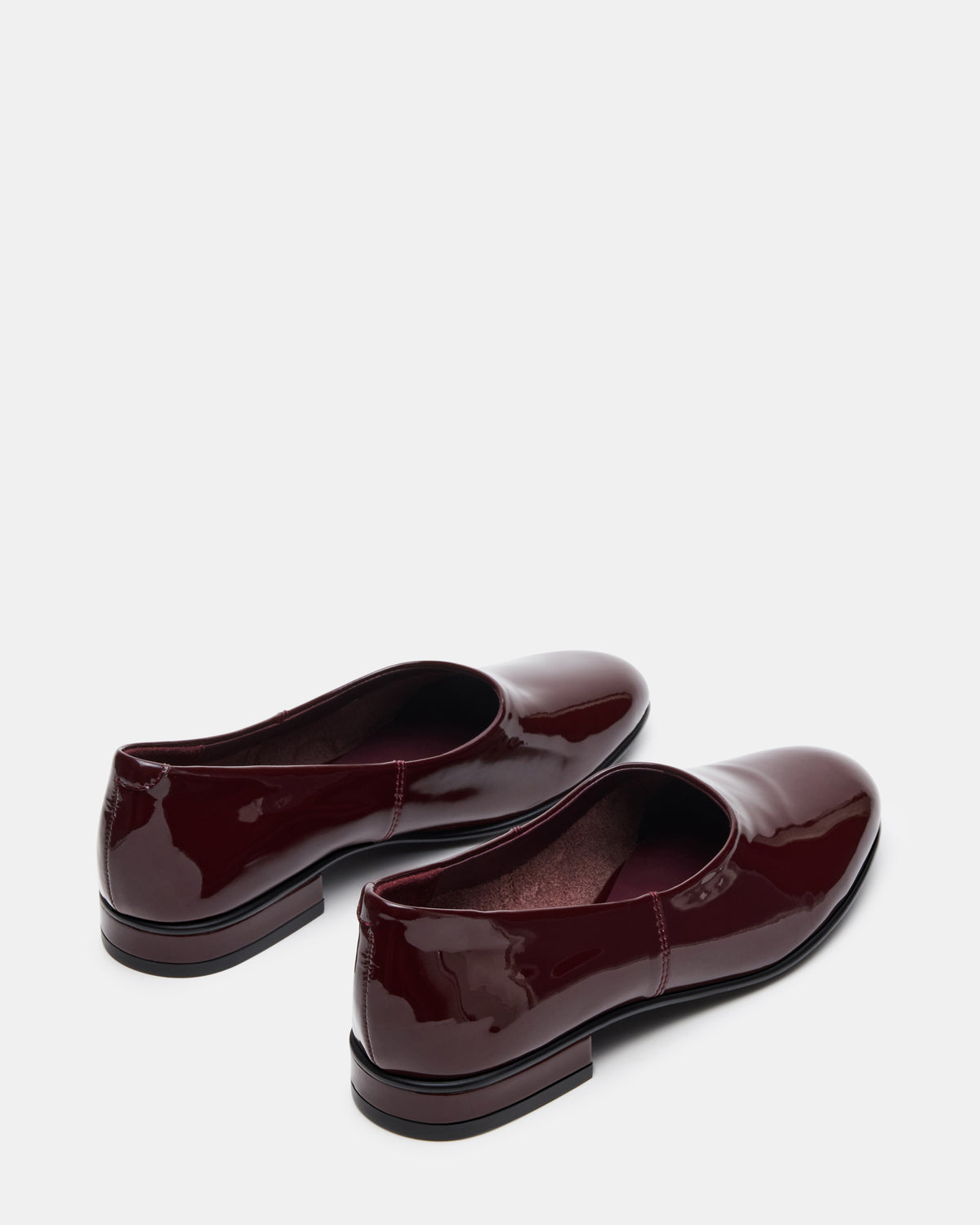 RANDALL Burgundy Patent Ballet Women's Flat - Steve Madden