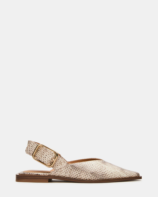 SHAY Snake Pointed-Toe Slingback Ballet Women's Flat - Steve Madden