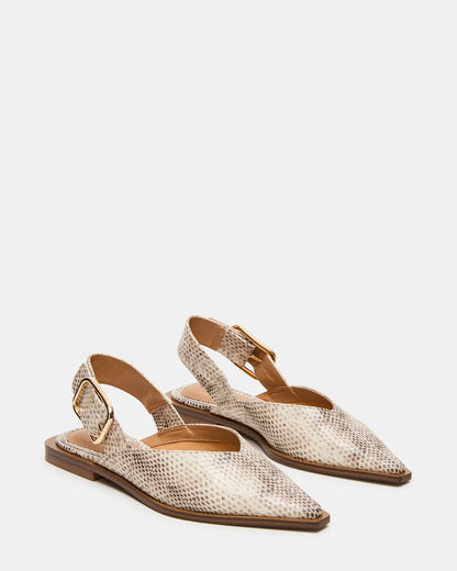SHAY Snake Pointed-Toe Slingback Ballet Women's Flat - Steve Madden
