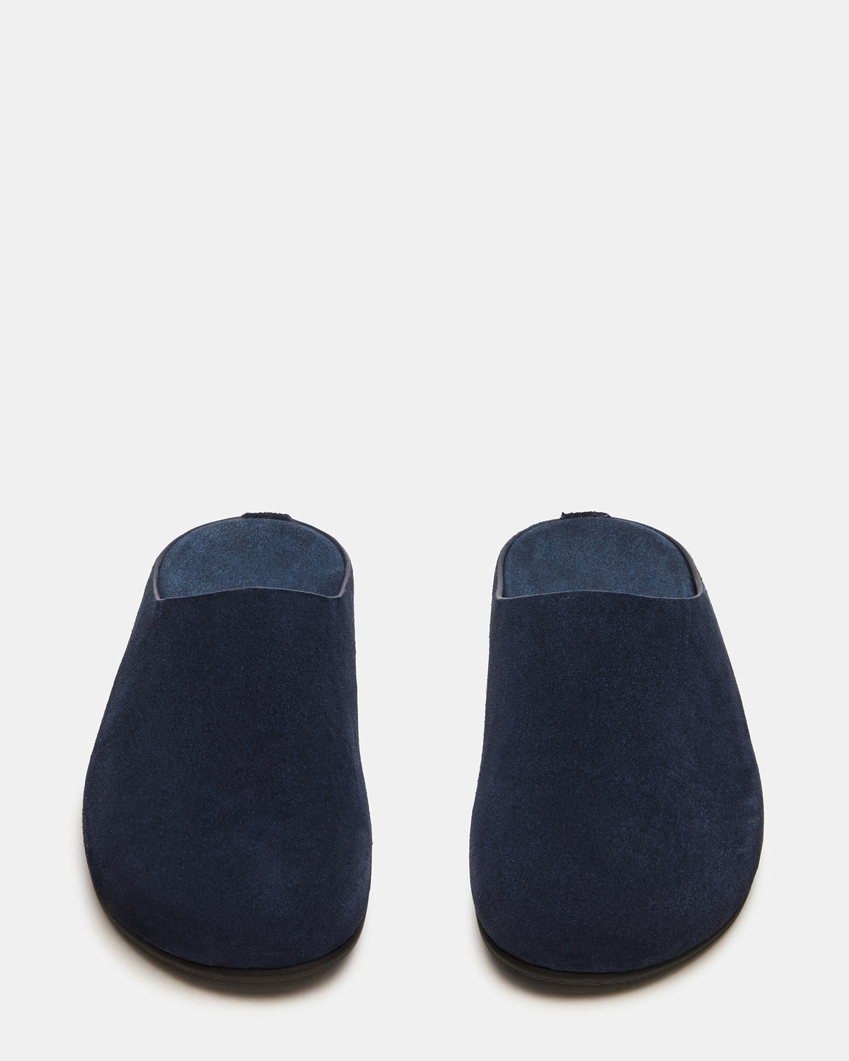 FERN Navy Suede Mule Slip-On Round-Toe Women's Flat - Steve Madden