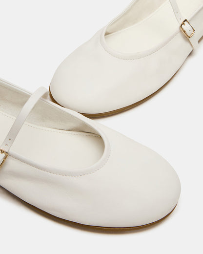 BESETTE Bone Leather Mary Jane Ballet Women's Flat - Steve Madden