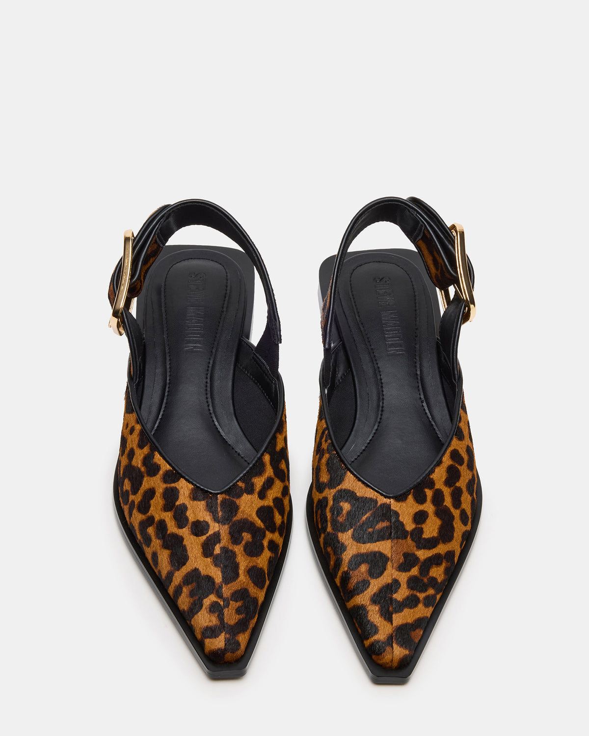 SHAY Leopard Pointed-Toe Slingback Ballet Women's Flat - Steve Madden