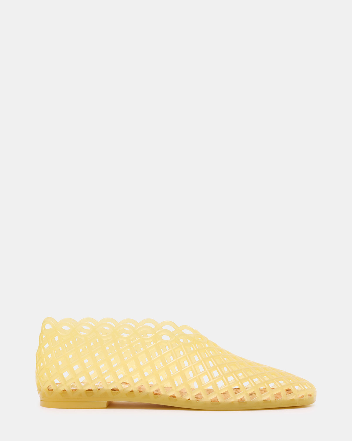 GROVE Butter Yellow Square-Toe Jelly Women's Flat - Steve Madden