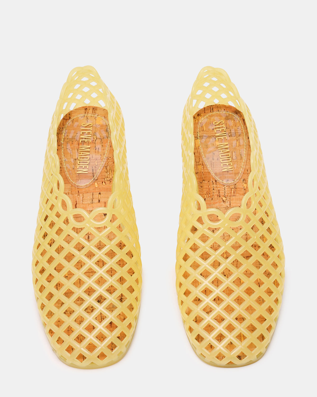 GROVE Butter Yellow Square-Toe Jelly Women's Flat - Steve Madden