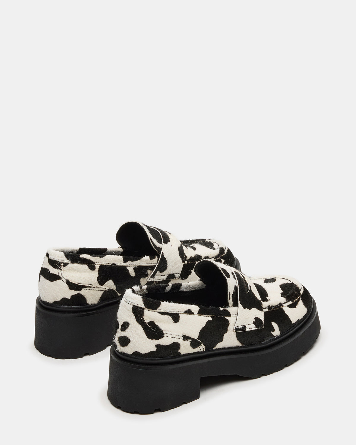 LAYKEN-H Black/White Platform Lug Women's Loafer - Steve Madden