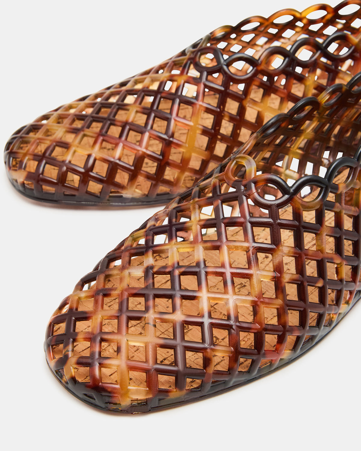 GROVE Tortoise Square-Toe Jelly Women's Flat - Steve Madden