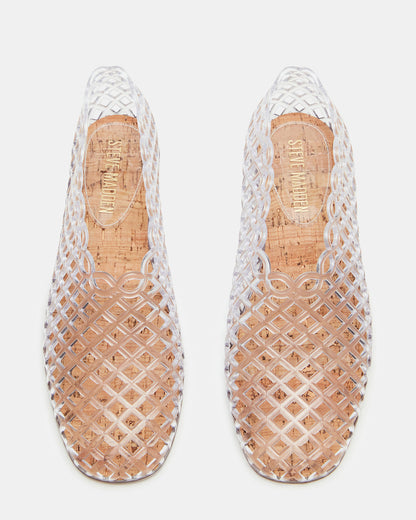 GROVE Clear Square-Toe Jelly Women's Flat - Steve Madden