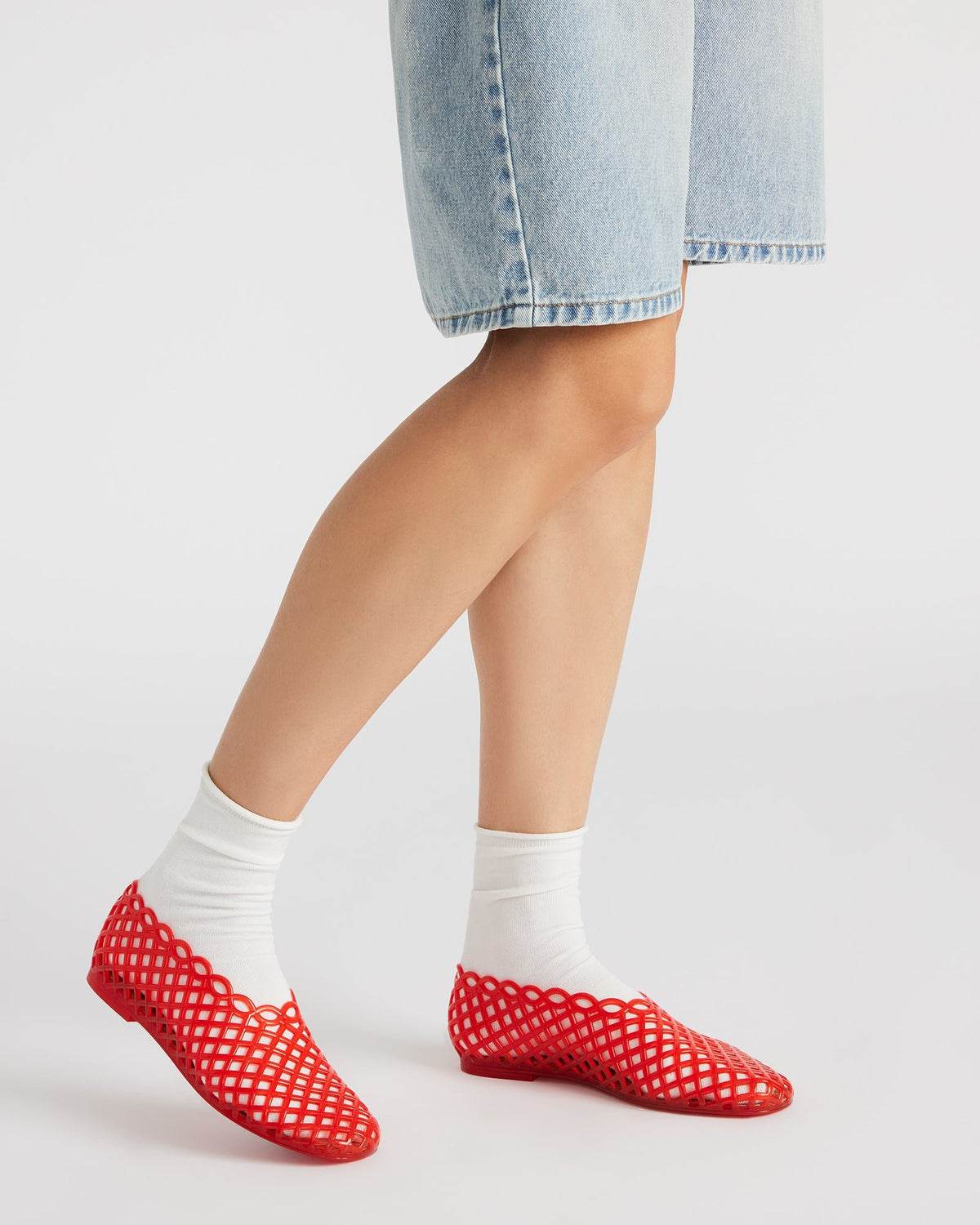 GROVE Red Square-Toe Jelly Women's Flat - Steve Madden