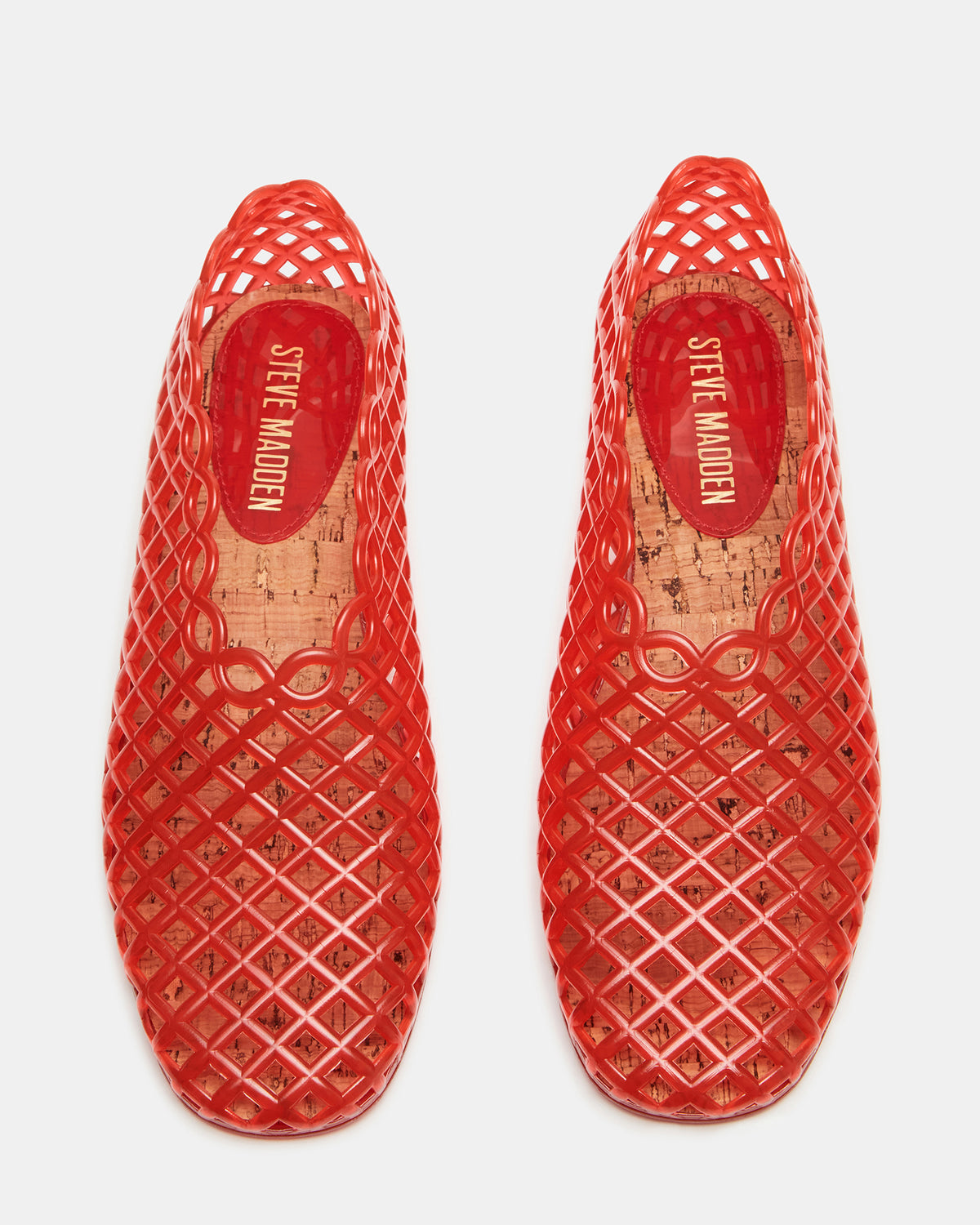 GROVE Red Square-Toe Jelly Women's Flat - Steve Madden