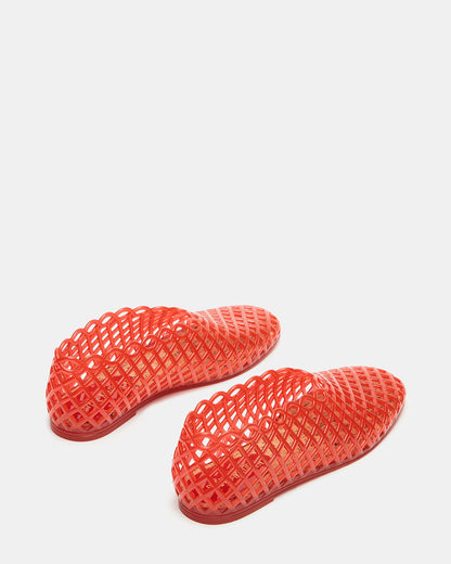 GROVE Red Square-Toe Jelly Women's Flat - Steve Madden