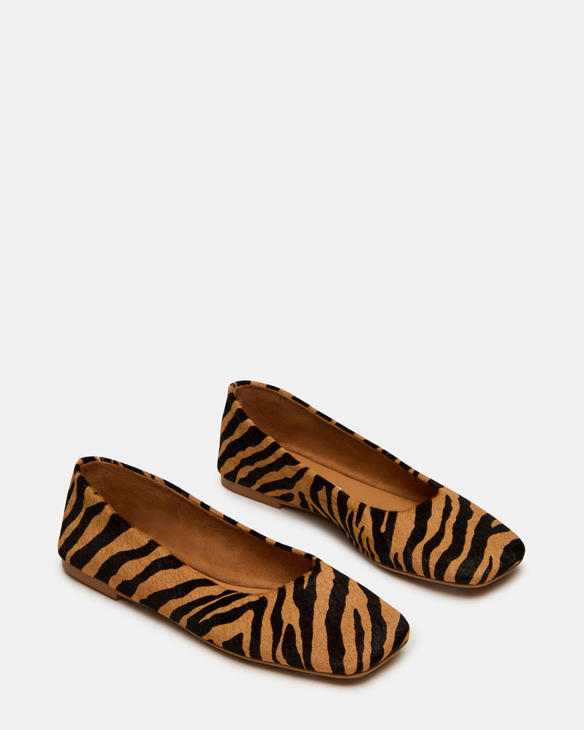 NURTURE Zebra Square-Toe Ballet Women's Flat - Steve Madden