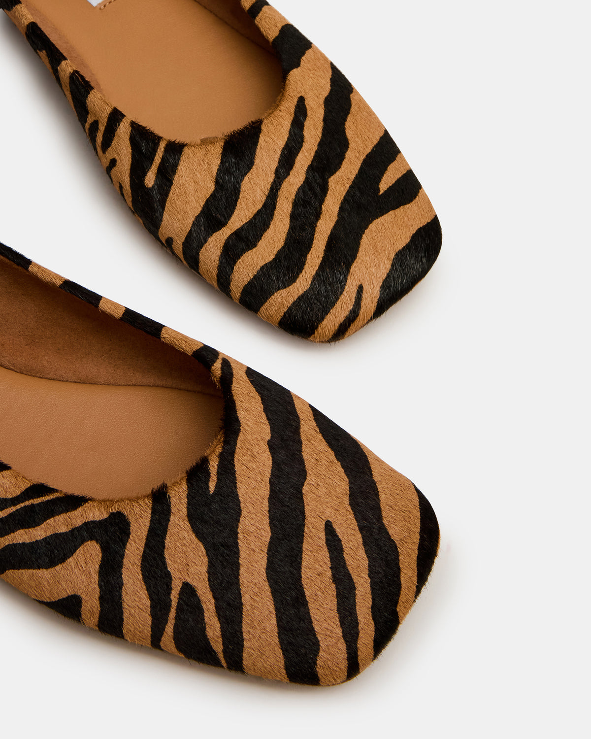 NURTURE Zebra Square-Toe Ballet Women's Flat - Steve Madden