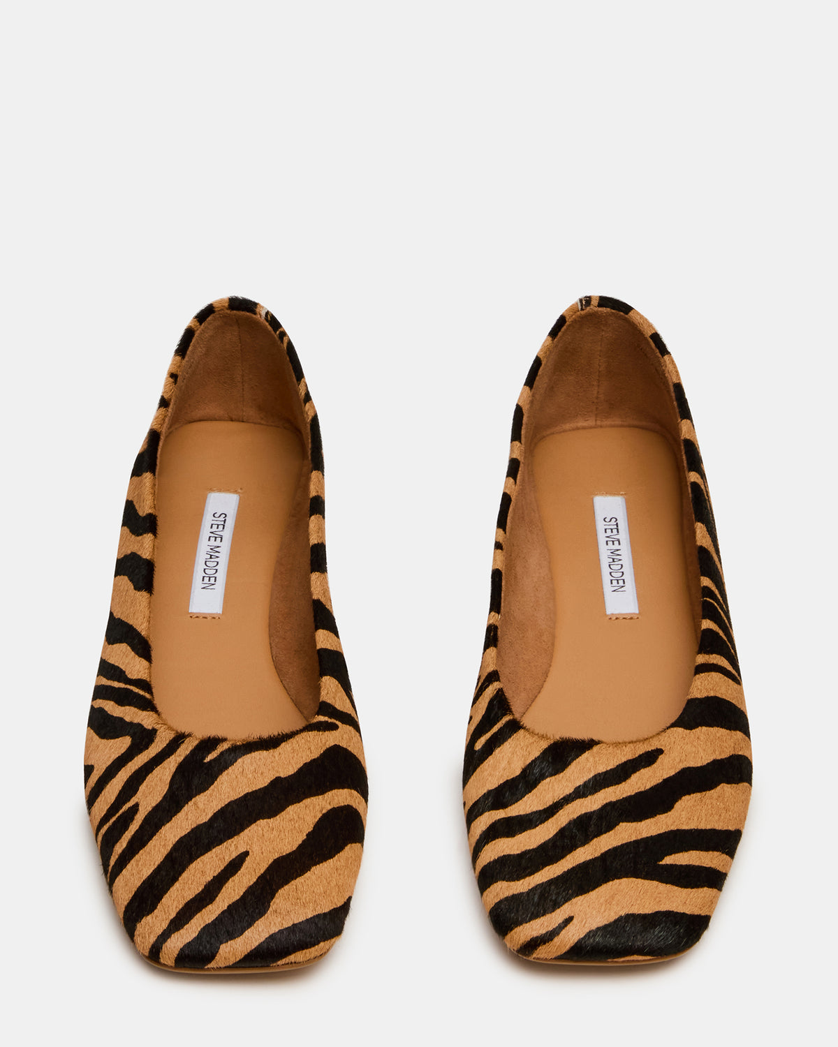 NURTURE Zebra Square-Toe Ballet Women's Flat - Steve Madden