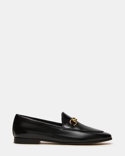 GRAFTON Black Leather Women's Loafer - Steve Madden