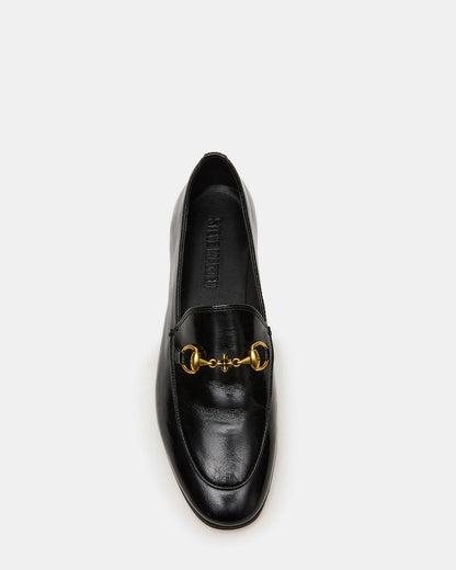 GRAFTON Black Leather Women's Loafer - Steve Madden