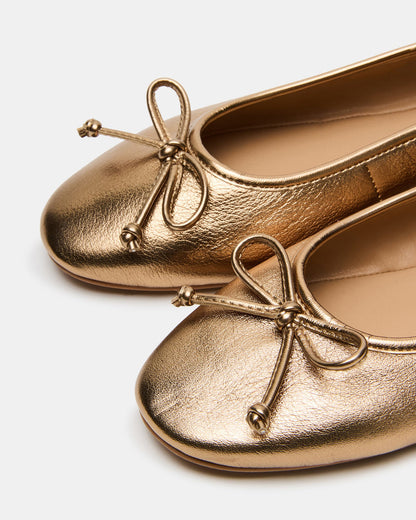 VIXEN Gold Women's Ballet Flats - Steve Madden