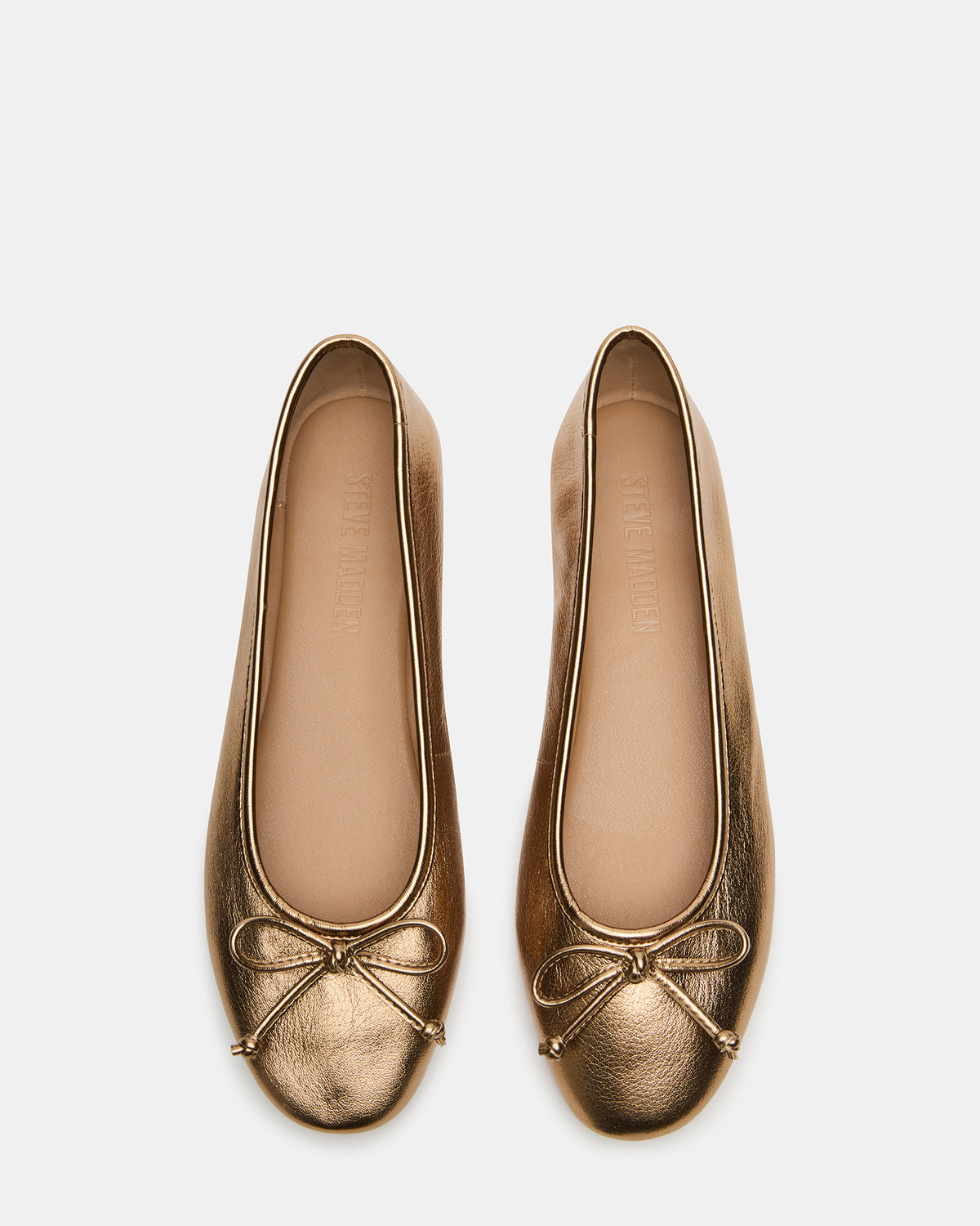 VIXEN Gold Women's Ballet Flats - Steve Madden