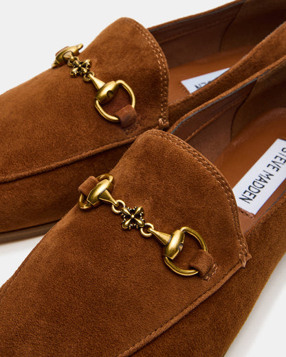 GRAFTON Chestnut Suede Women's Loafer - Steve Madden