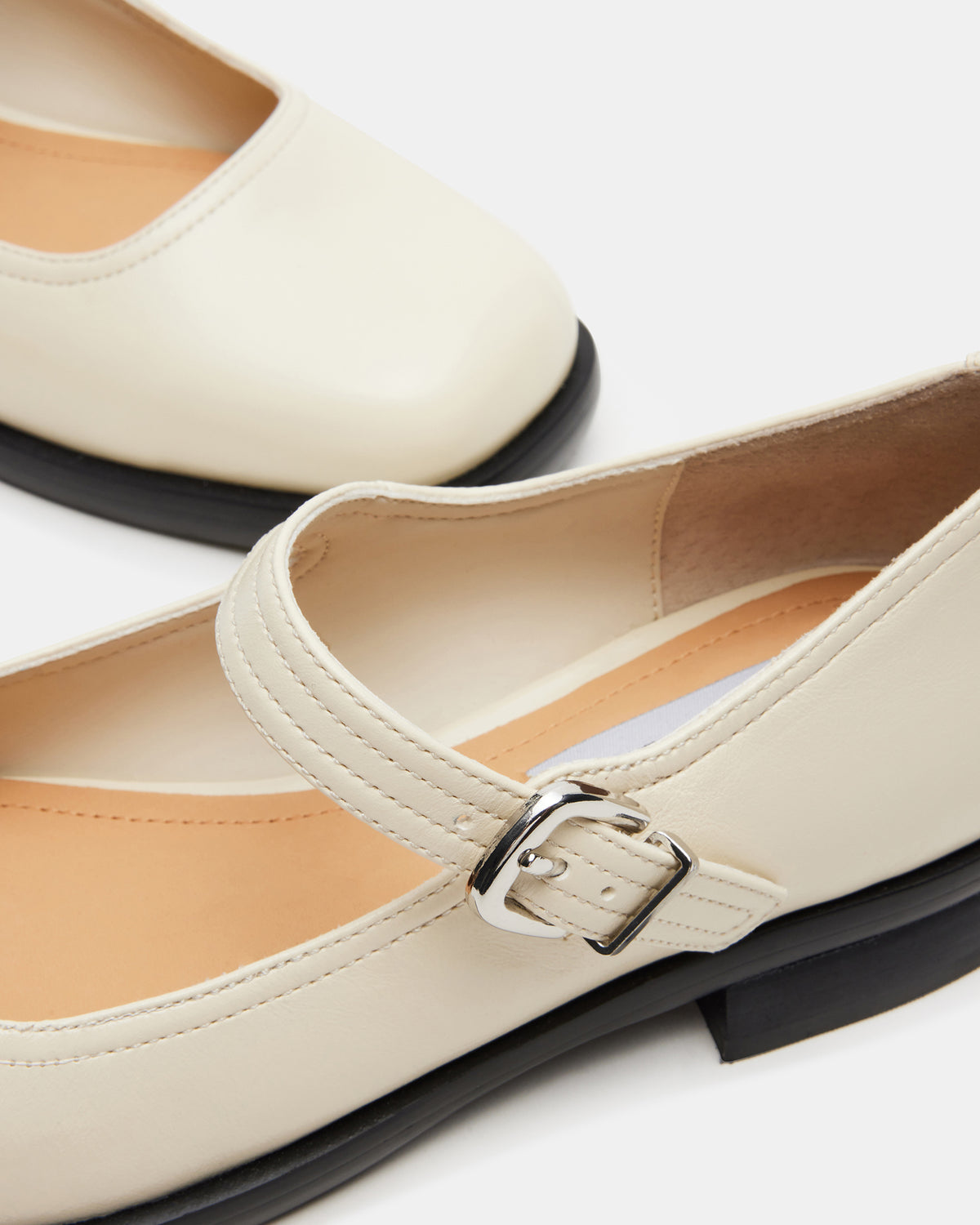 DELANCY Bone Leather Women's Mary Jane Flats - Steve Madden