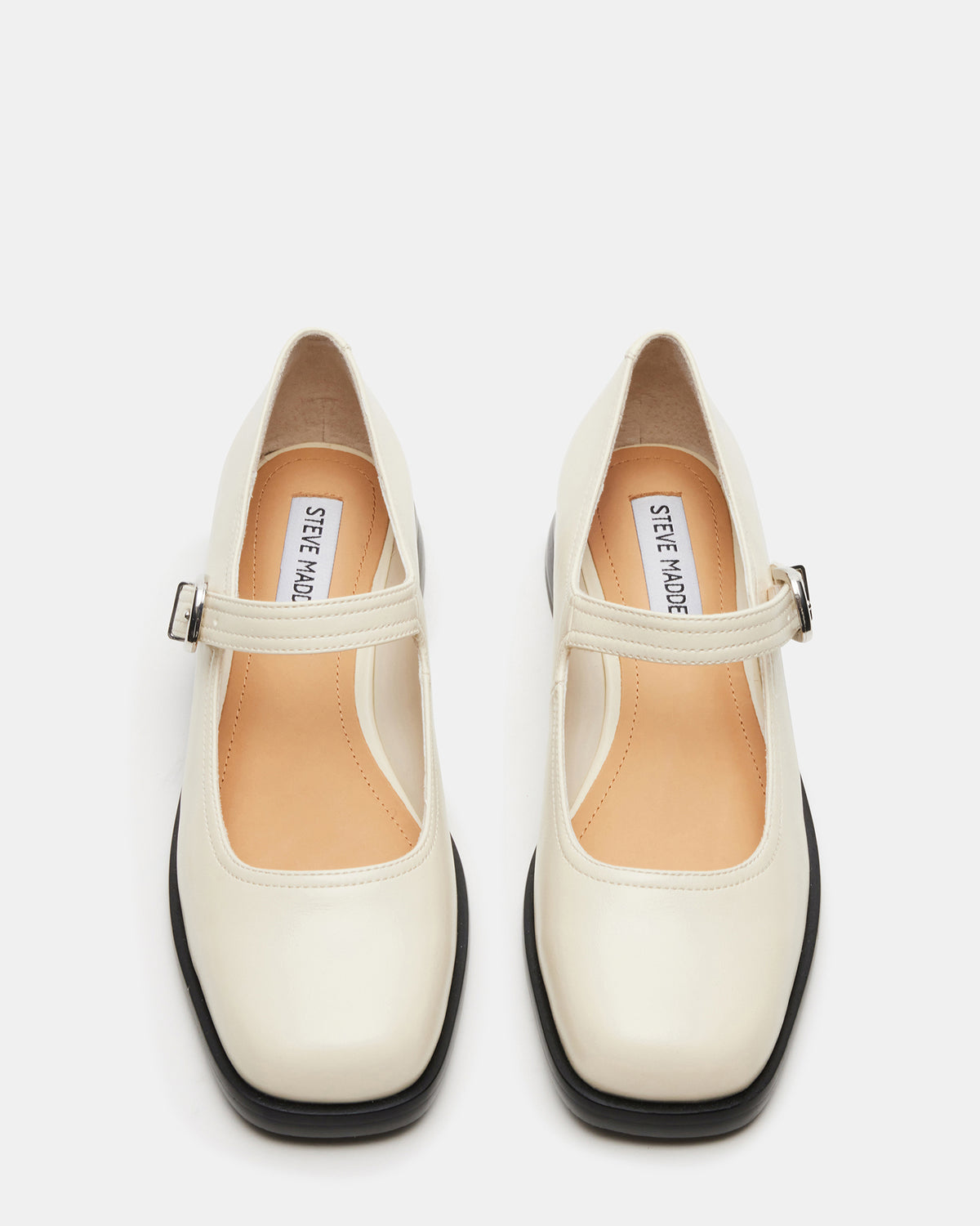 DELANCY Bone Leather Women's Mary Jane Flats - Steve Madden