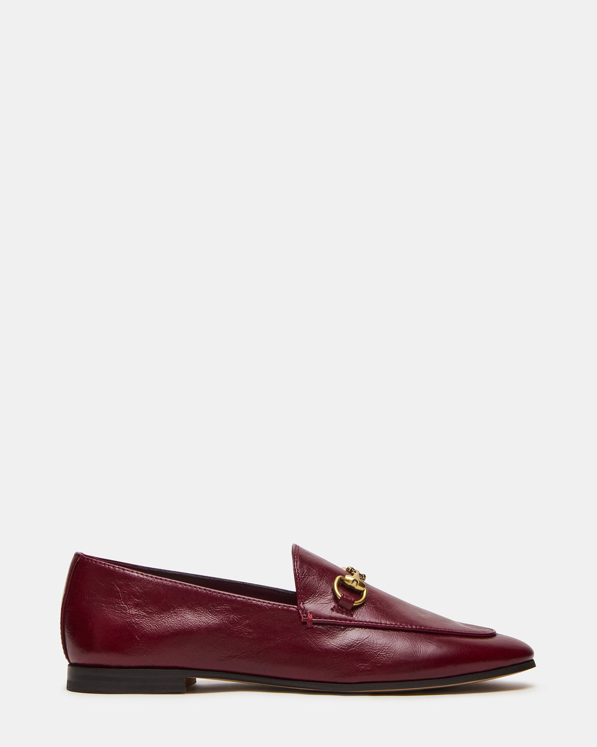 GRAFTON Wine Leather Women's Loafer - Steve Madden