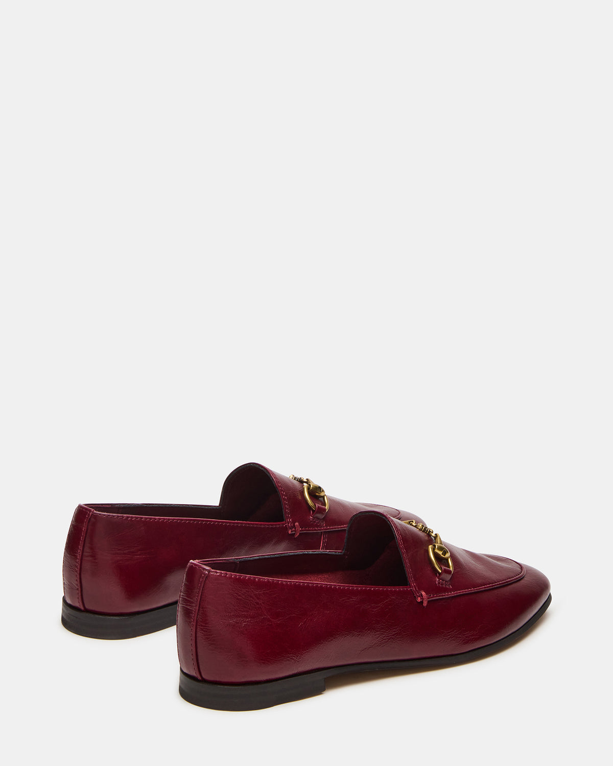 GRAFTON Wine Leather Women's Loafer - Steve Madden