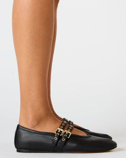 LYDIA Red Suede Square-Toe Mary Jane Ballet Women's Flat - Steve Madden