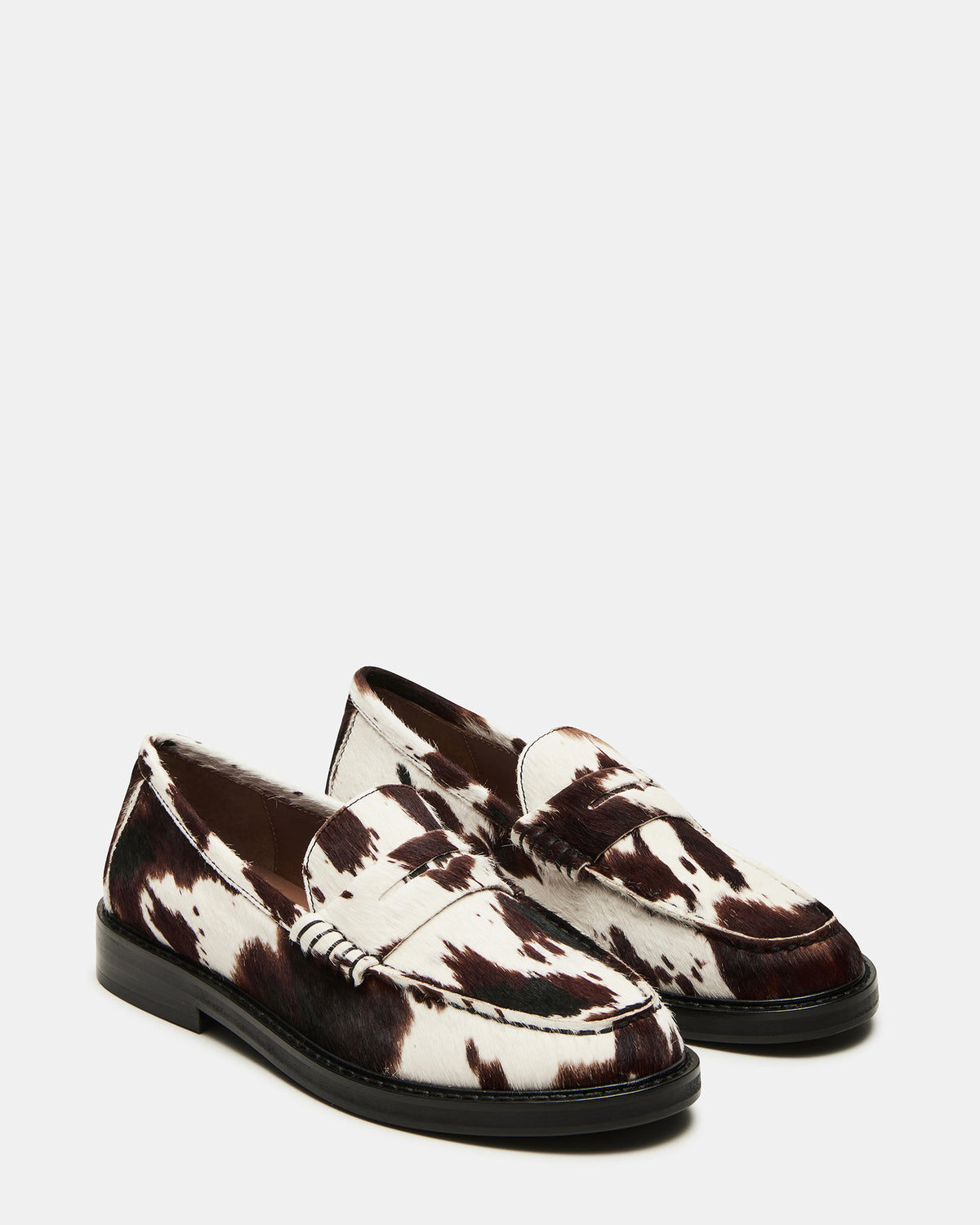 MADISON Brown Cow Print Women's Penny Loafer - Steve Madden