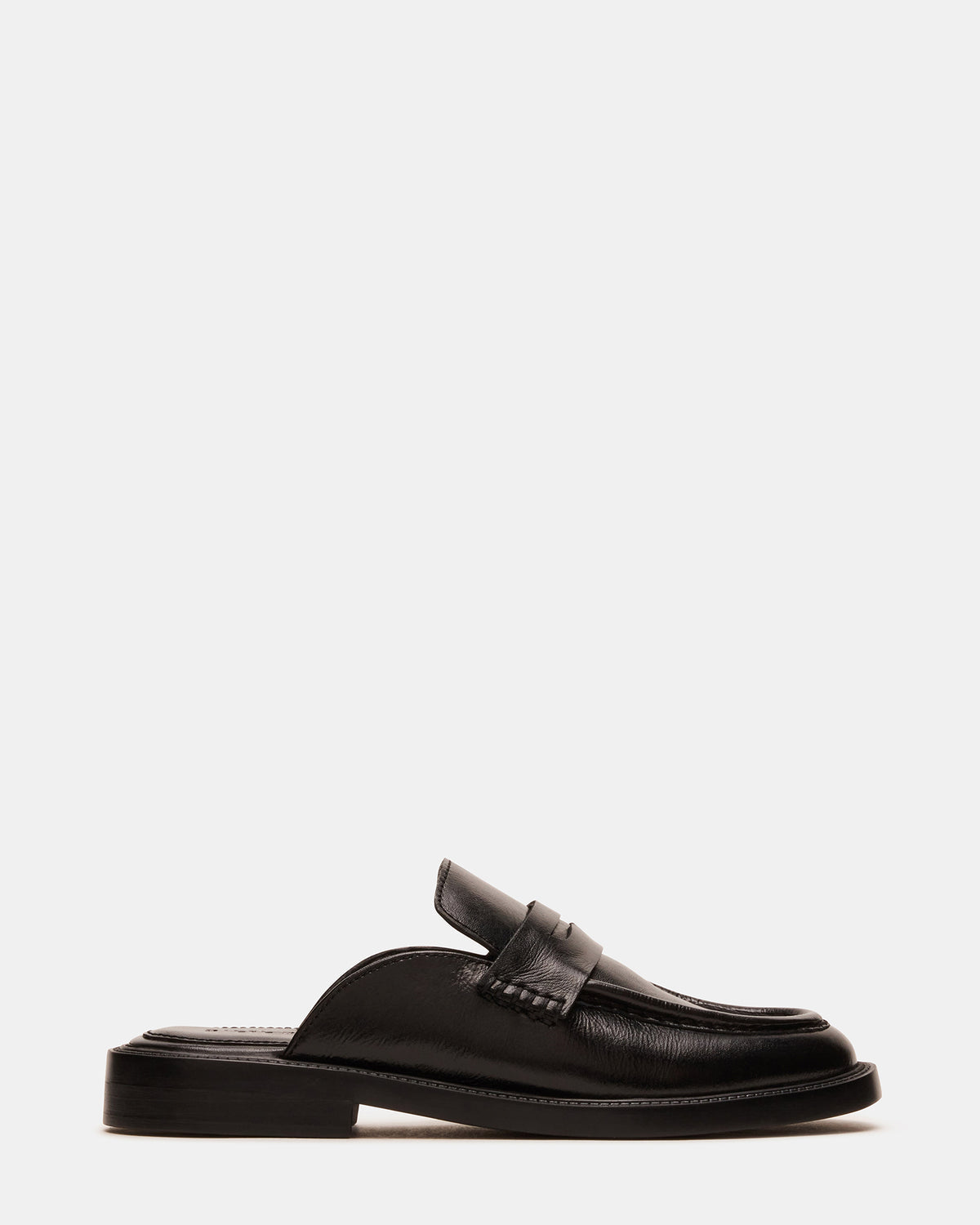 MULBERRY Black Leather Women's Slip-On Mule Flat - Steve Madden